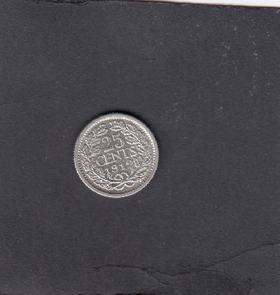 Beschrijving: 25 Cent WILHELMINA